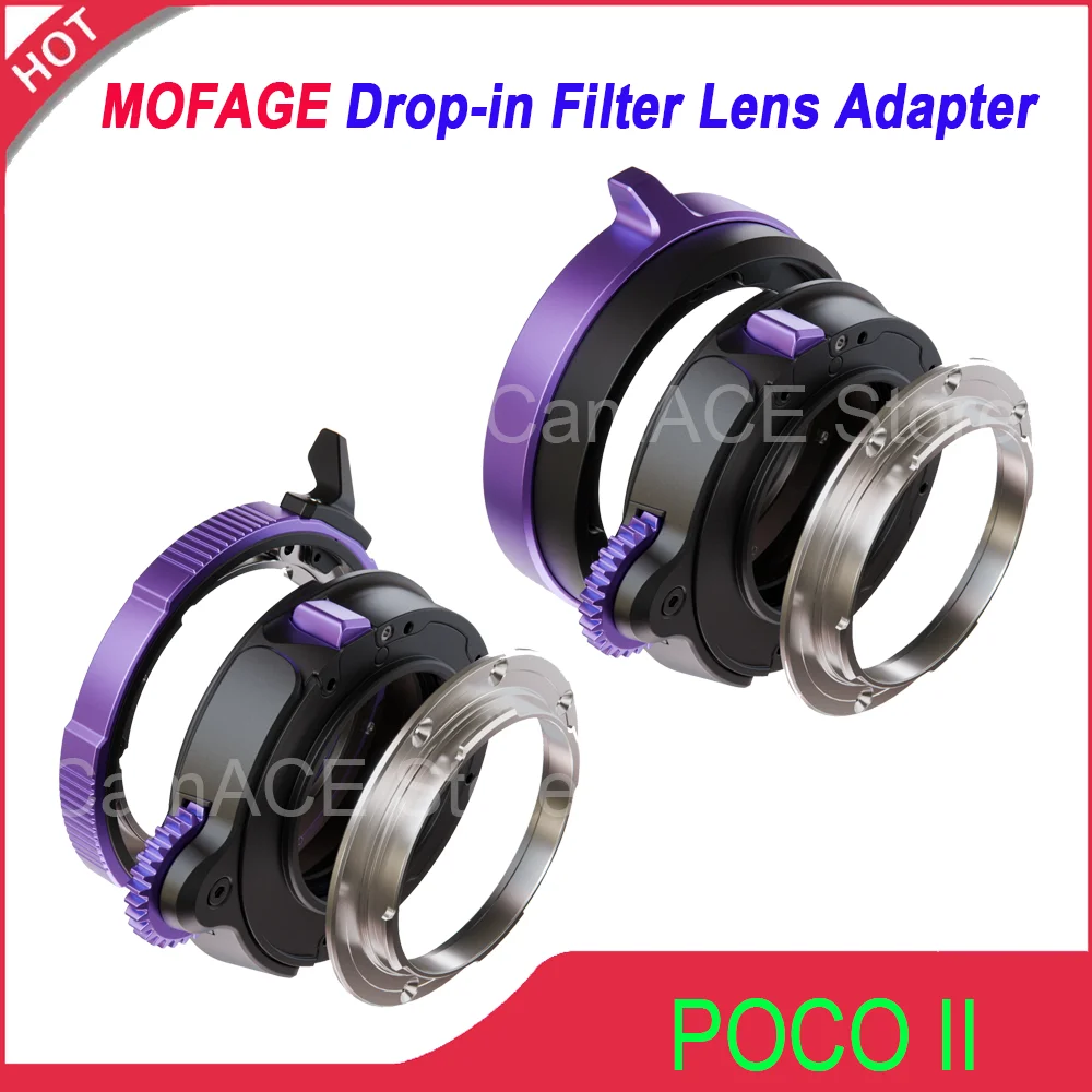 MOFAGE POCO II Drop-In Filter Adapter Kit PL EF Lens Converter for Sony E Canon RF Nikon Z Leica L Fuji X Kine Mount Cameras
