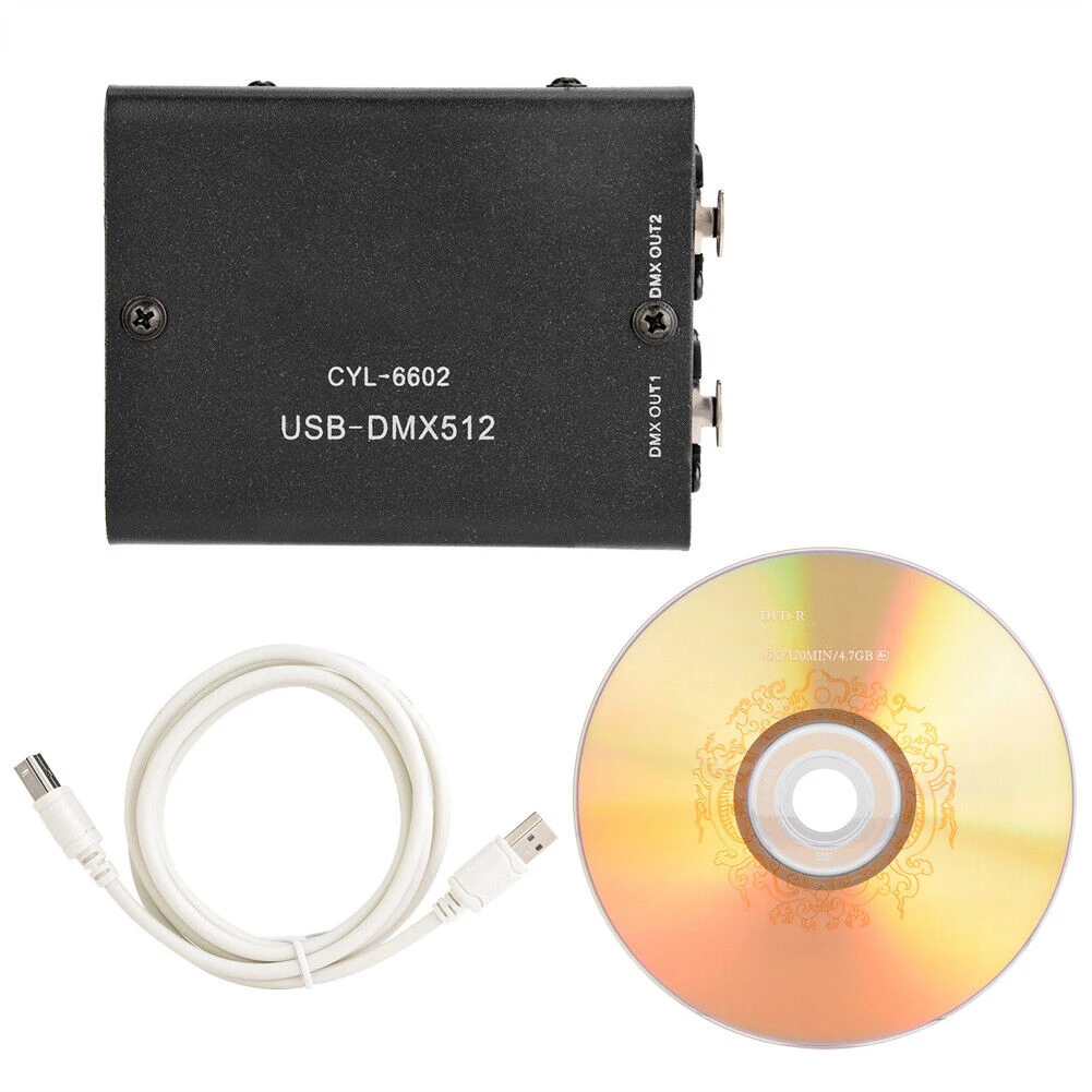 

USB к DMX 512-канальный Контроллер освещения DMX512 светодиодный светильник DMX модуль освещения сцены каналы мини декодер