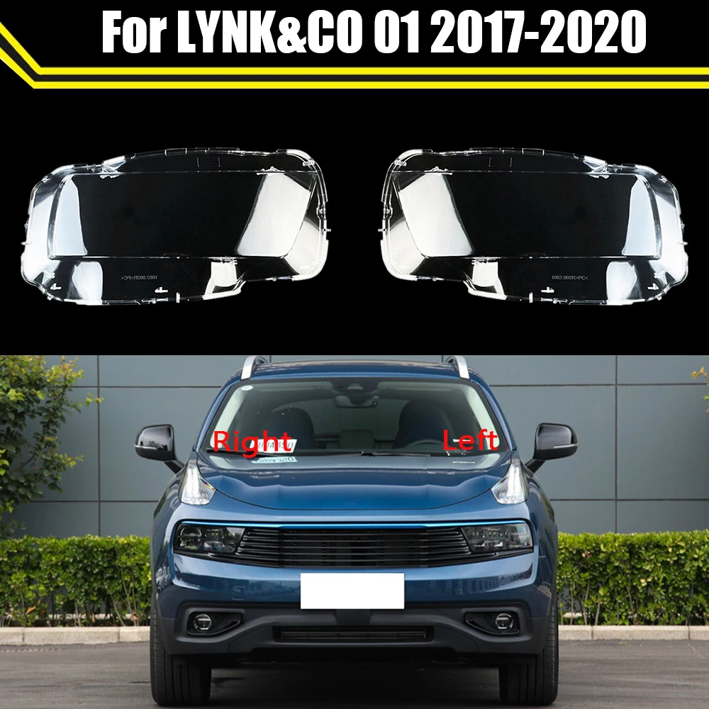 

Auto Case Headlamp Caps For LYNK&CO 01 2017-2020 ​Car Front Headlight Lens Cover Lampshade Lampcover Head Lamp Light Clear Shell