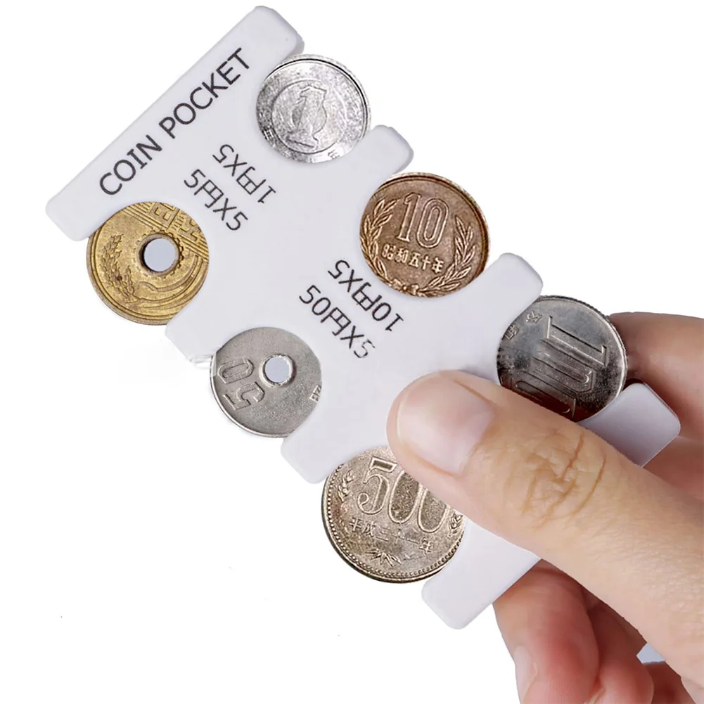 Plastic Boxes for Coin Portable US Dollar Euro Coin Storage Wallet Convenient Coin Dispenser Coin Collection Purse