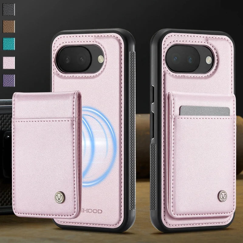 

2 In 1 Detachable Magnetic Leather Wallet Mobile Phone Case for Google Pixel 10A 10 Pro XL Pro 9A 9 Flip Cards Holder Cover Etui