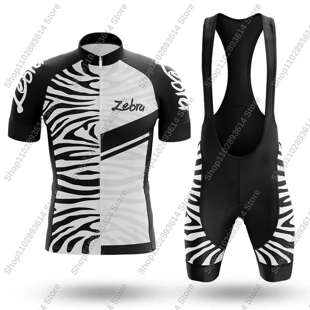 

Комплект велосипедного трикотажа It Zebra Time 2025 года, летняя мужская одежда, рубашки для шоссейного велосипеда, костюм, велосипедные шорты нагрудник, MTB Ropa Maillot