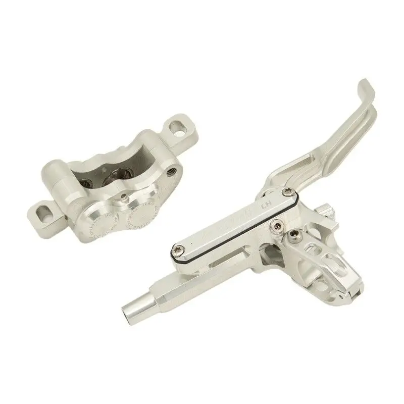 Hydraulic Brake LH4 Transverse Cylinder Four Piston CNC Hydraulic Disc Brake Speed Down Soft Tail Mountain Bike Violent Brake
