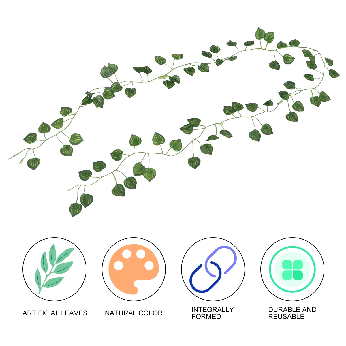 

Indoor Outdoor Simulated Green Plant Artificial Hanging Vine Decorative Leaf For Wedding Party Home Bar Shop Decoration Fake