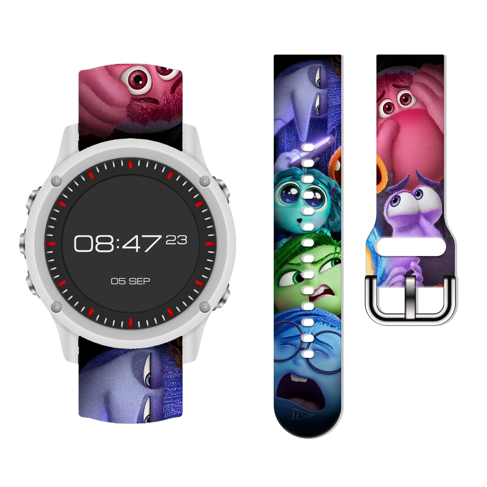 

20mm Inside Out Series Printed Strap for Samsung Galaxy Watch 7/6/5 40mm 44mm Band Replaceable Bracelet for Xiaomi Amazfit Watch