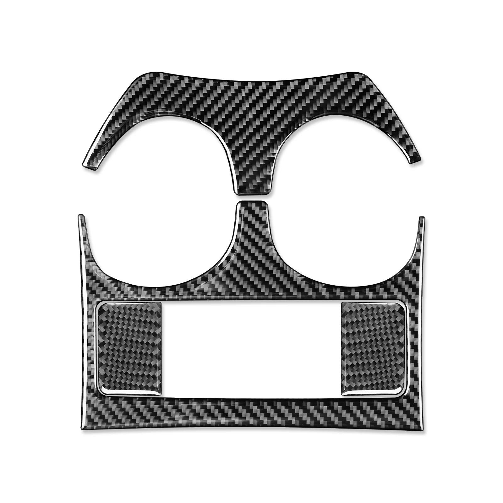 For Nissan X-Trail Rogue2013-2021Center Console Cup Holder Cover Panel Trim Real Soft Carbon Fiber Interior Accessories Sticker