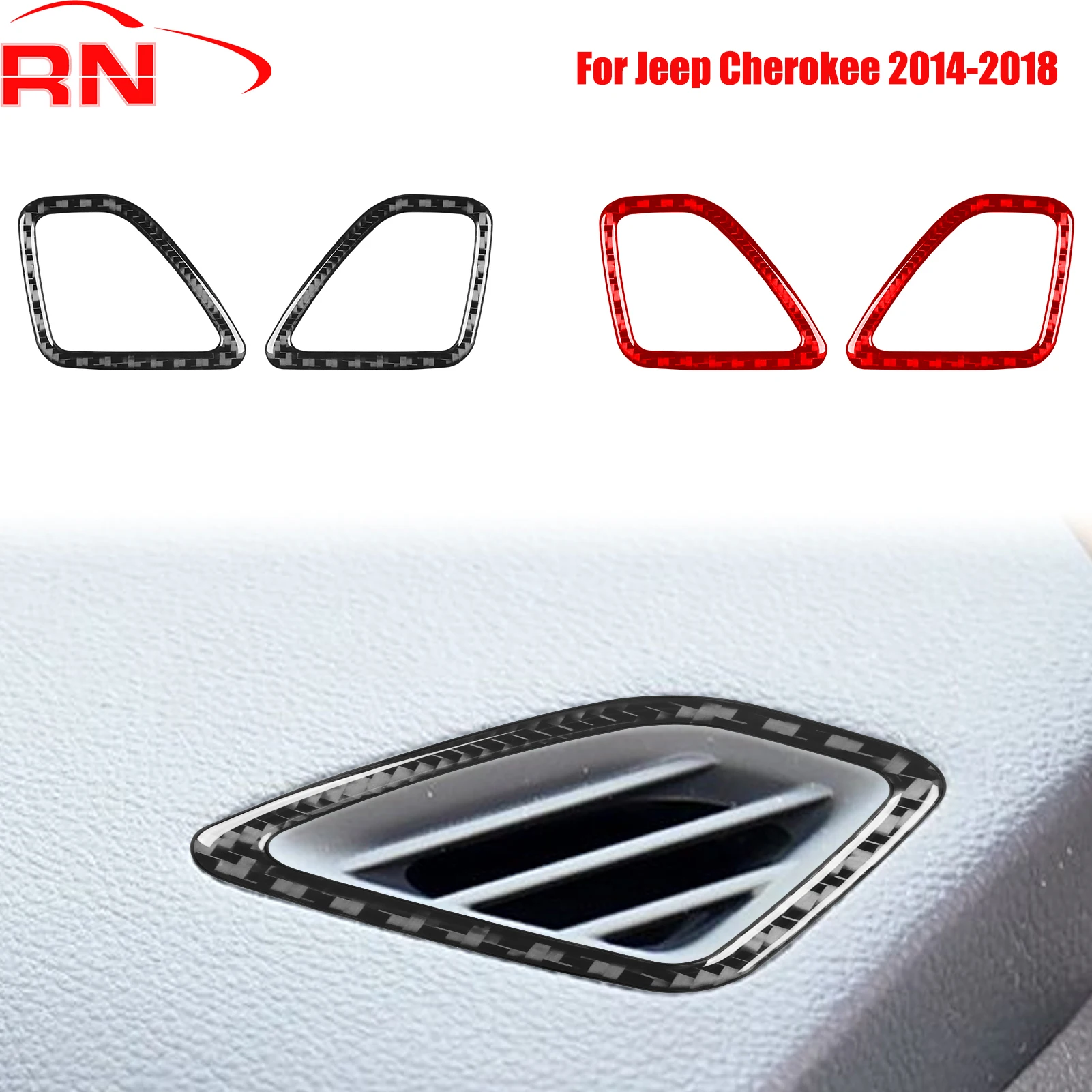 

Для Jeep Cherokee 2014-2018 модифицированный углеродное волокно автомобильный инструмент боковые вентиляционные отверстия аксессуары для интерьера декоративные наклейки