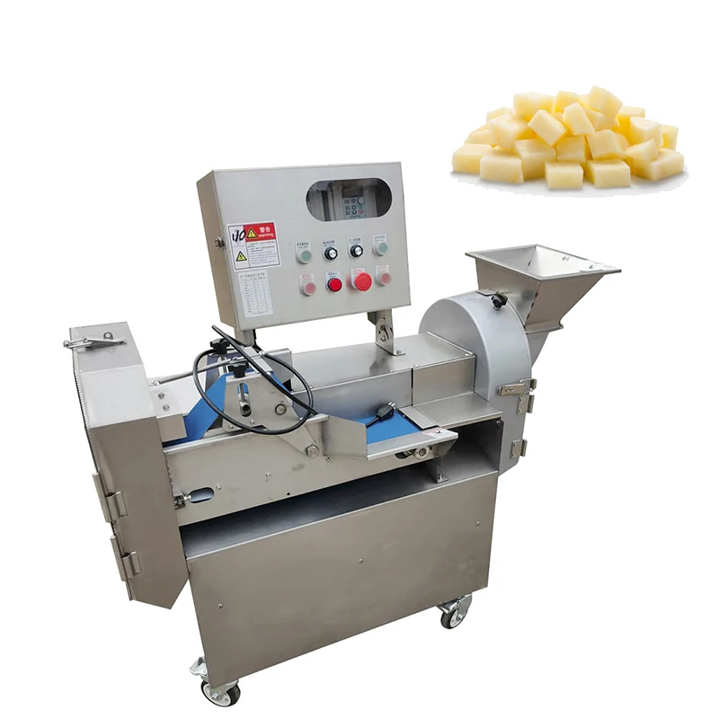 Best Selling Industrial Double-head Mango Slicing Dicer Onions Vegetable Dice Cutter Chopper Dried Fruit Cutting Machine