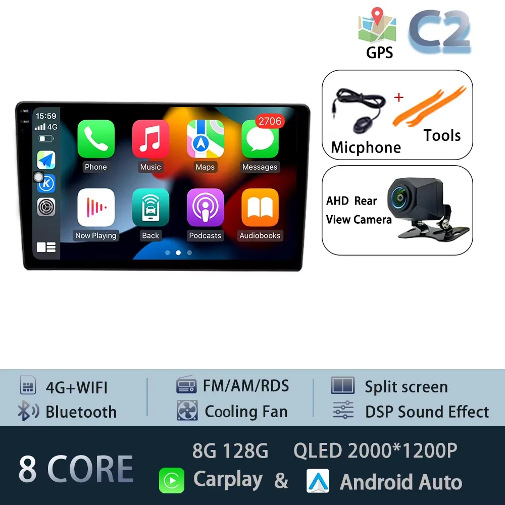 Voor Hyundai Azera 2006-2010 Android 15 Carplay Auto Radio Recorder Multimedia Speler Geen 2din GPS Navigatie Auto accessoires - afbeelding 1