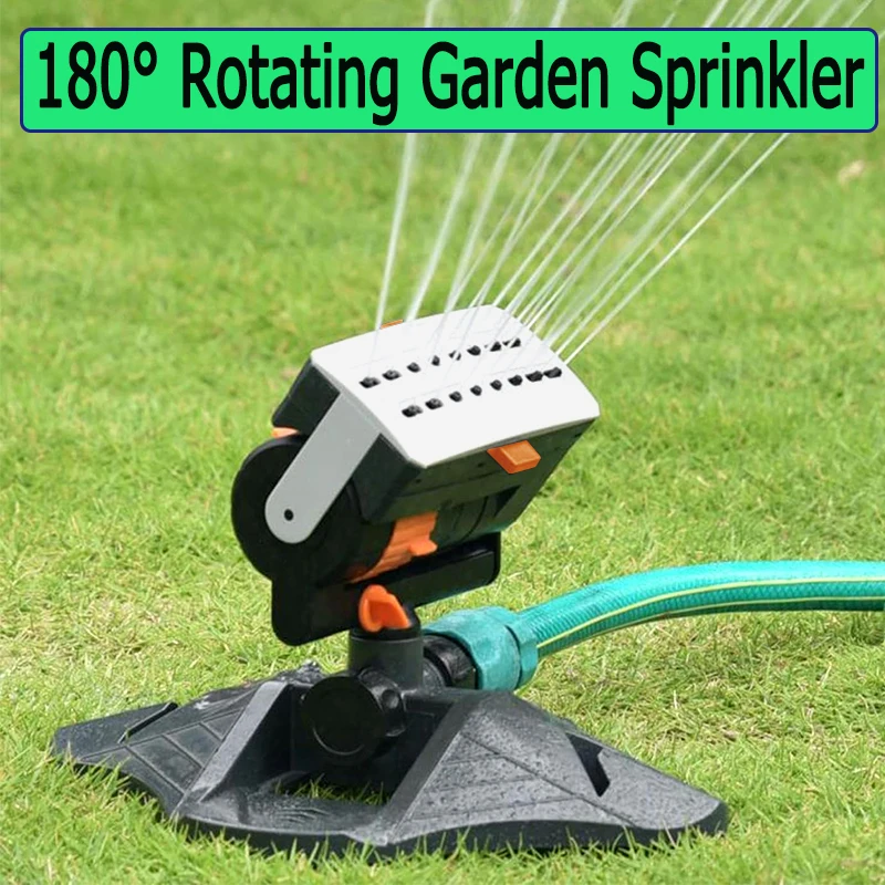 180° Rotating Oscillating Garden Sprinkler,Automatic Large Coverage Adjustable Lawn Sprinkler, Home Farm Precise Watering Spraye