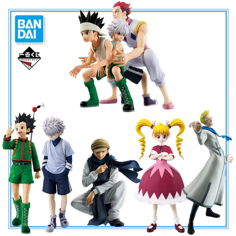 In Stock Bandai hunter×hunter Ichiban KUJI GON·FREECSS Killua Biscuit Hisoka Anime Figure Collectible Model Toys Gifts