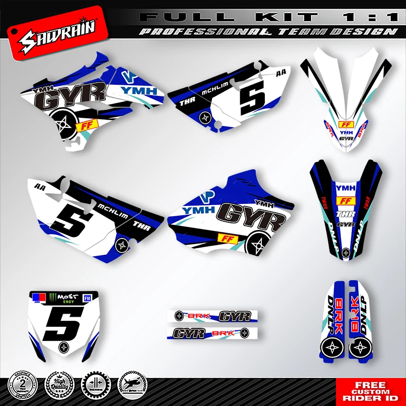 

Комплект графических наклеек Sawrain Racing для Yamaha YZ85 2015-2021 003