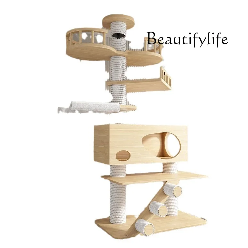 Cat Climbing Frame Tong Tianzhu Paper Tube Solid Wood Multi-Layer Non-Floor Space Punch-Free Large Frame