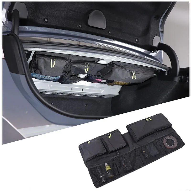 Car Organizer For BMW 5 Series G60 2024+ Auto Trunk Storage Bag Pocket Cover Stowing Tidying Interior Accessories