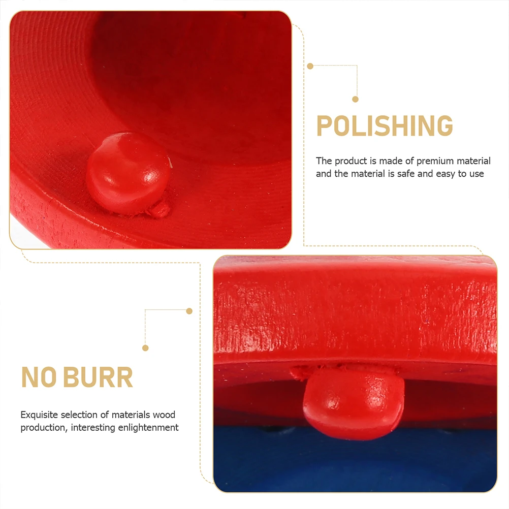 

6pcs Wooden Castanets for -Friendly Children's Percussion Toys Music Instruments Simple Design for Christmas