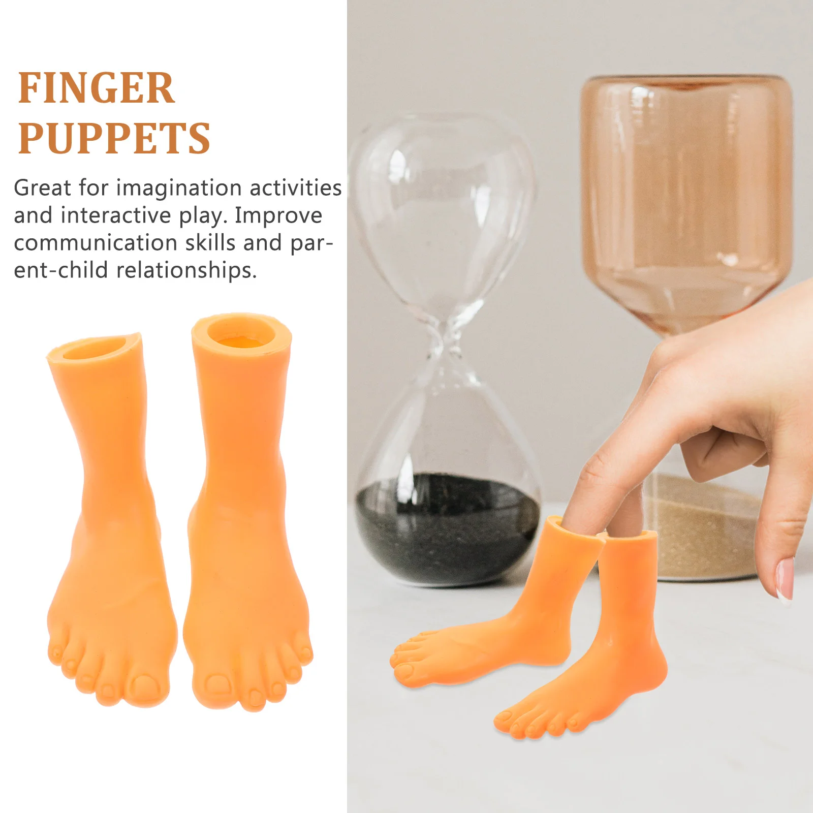 Linker und rechter Fuß Finger Booties Puppen Kreativer Daumen Kleine Hand Vinyl für Baby