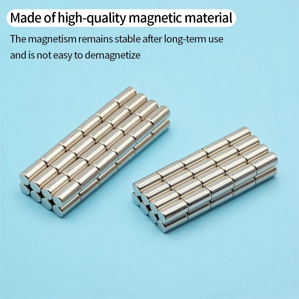 Industrial Hardware Model Building Neodymium Magnet 5x10mm Cylinder Weather Resistant Magnetic Alloy Shock Resistant (113)