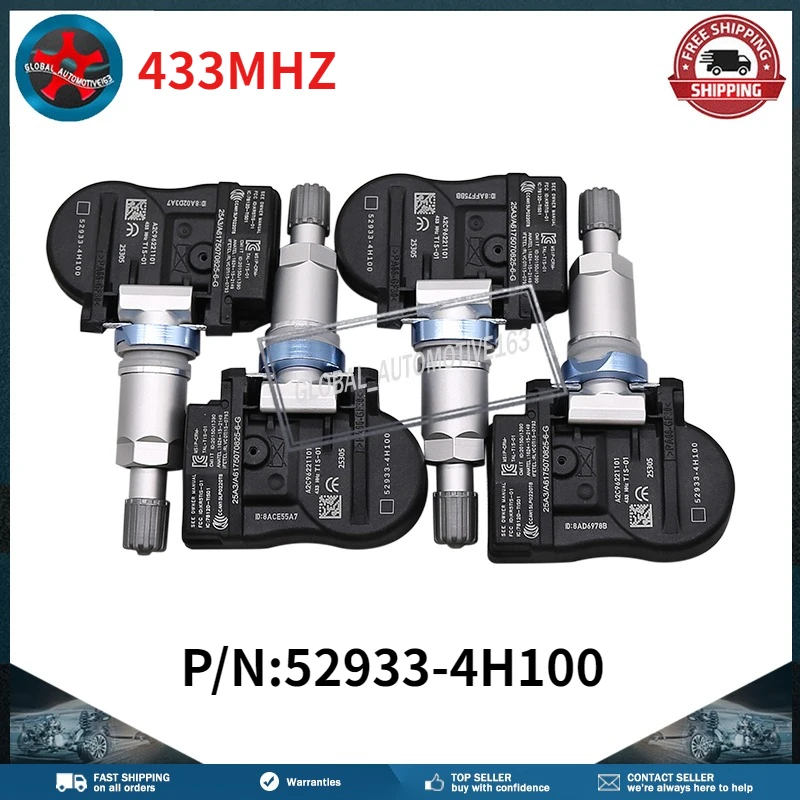 

TPMS Sensor 52933-4H100 For Hyundai H-1 Combi [TQ] H100 Van [HR] Starex [TQ] Kia K2700 [PU] 433Mhz Tire Pressure Monitor Systems