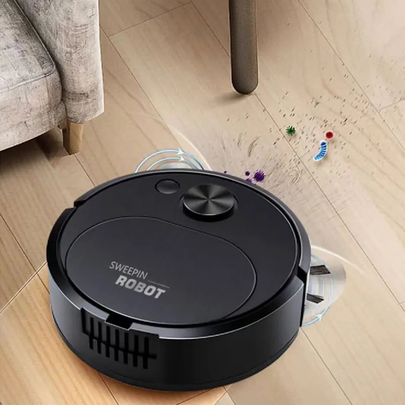 Smart USB Sweeping Robot Vacuum Cleaner 3-in-1 Wireless Mopping 1800Pa Powerful Cleaning for Home Office Floors