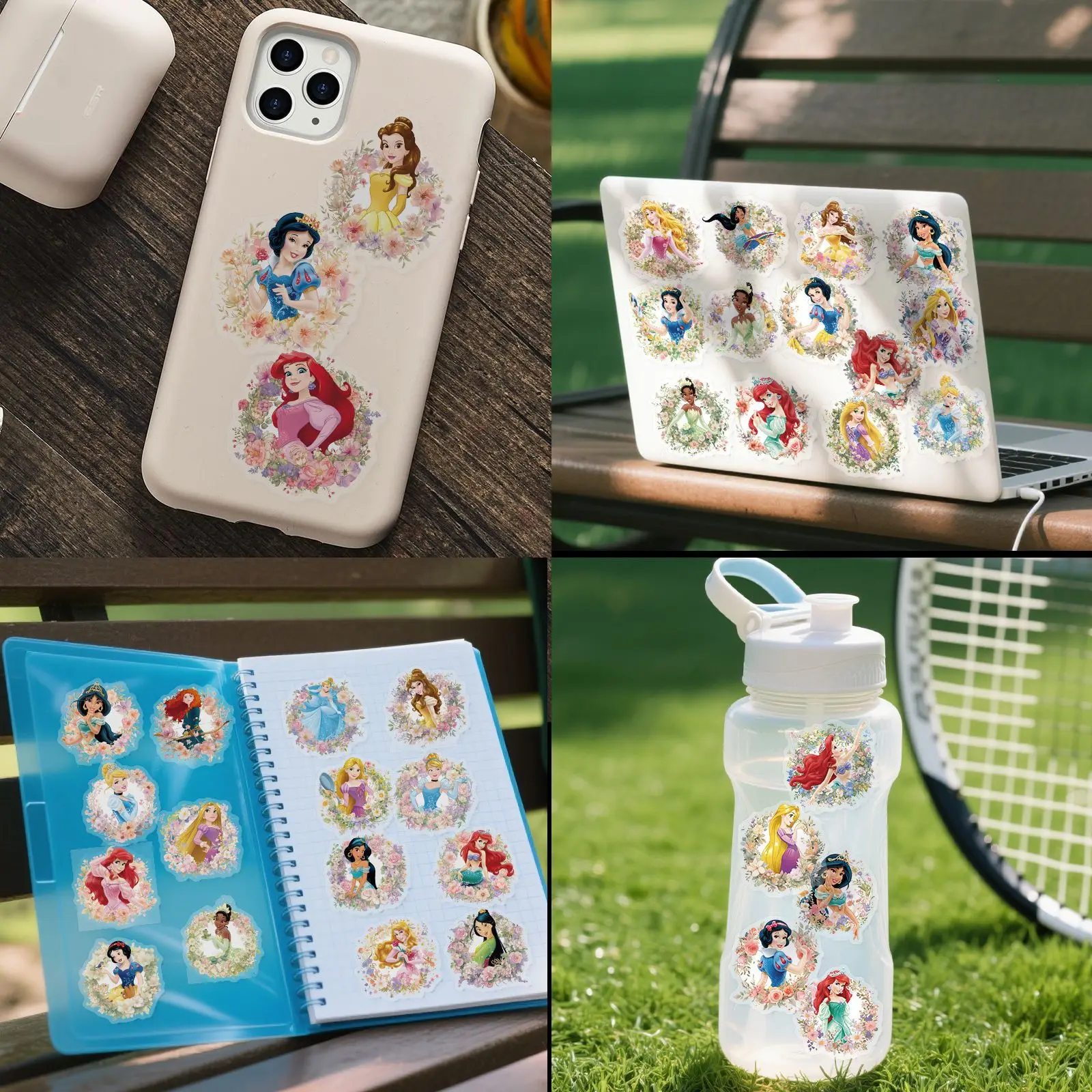 50pcs Cartoon Princess Cartoon Graffiti Stickers DIY Phone Guitar Laptop Notebook Suitcase Cup Waterproof Sticker Kids Toy Gifts - Image 6