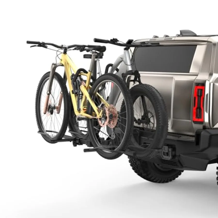 

Крепление сцепного устройства для 2 велосипедов подходит для электровелосипедов и толстых шин до 5 дюймов, 160 фунтов, наклонная установка сцепного устройства, платформовая стойка для автомобилей, внедорожников, грузовиков с