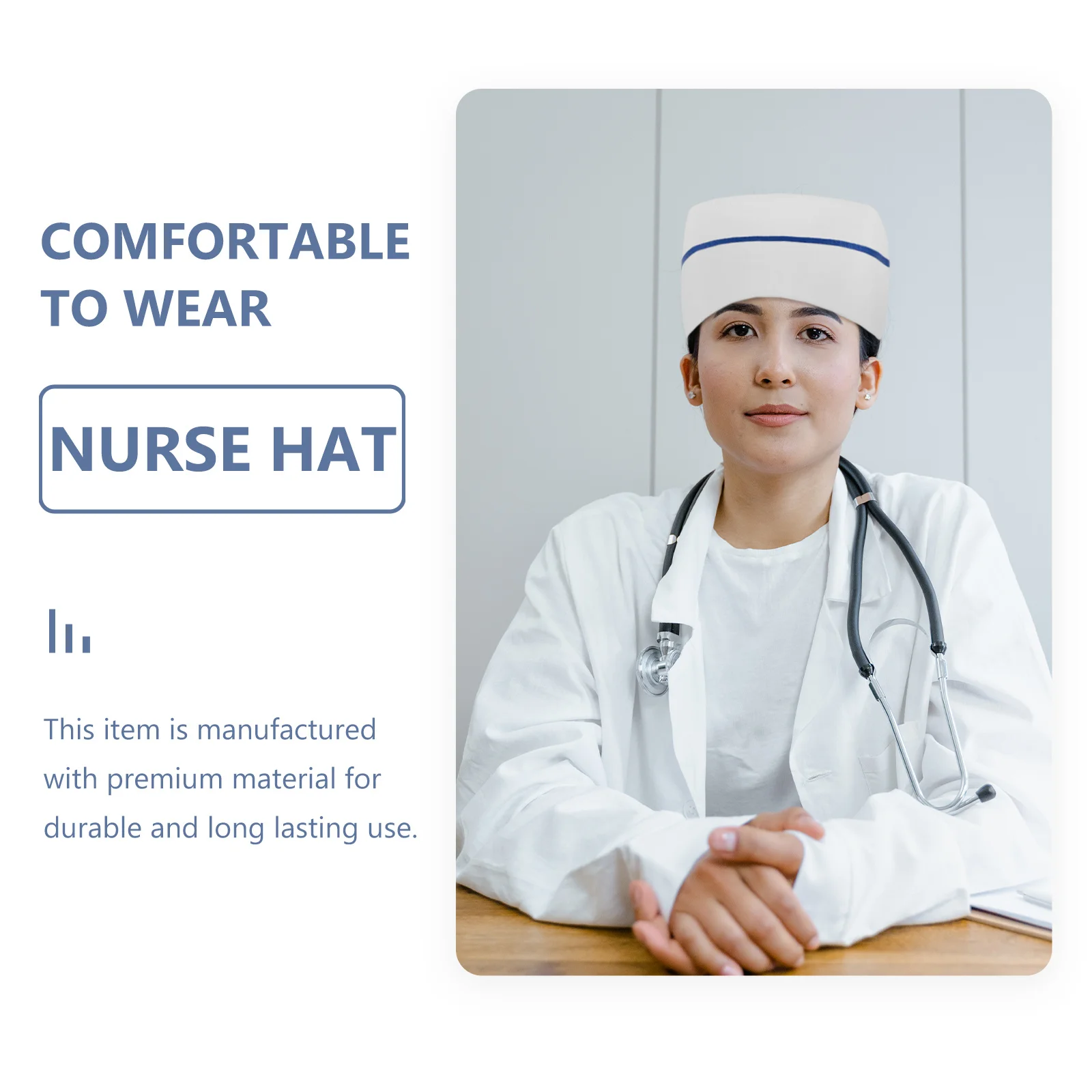 

Nurse Hat Premium Cotton White Comfortable For Work Cosplay Party Nurse Cap Costume Hat Gift For Women Running Cap