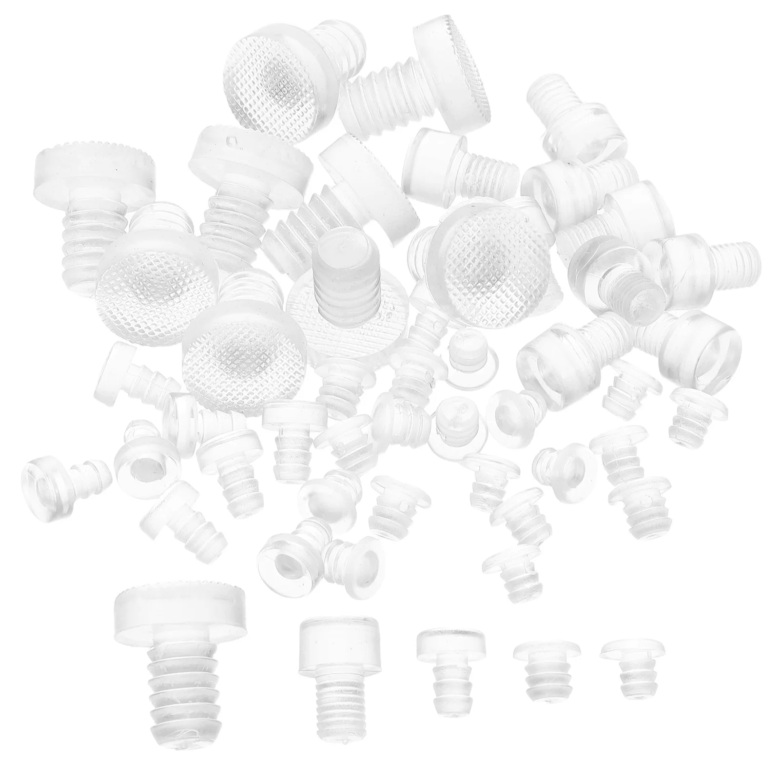 50Pcs Transparent Furniture Bumpers Soft Rubber Pads Anti-Collision Clear Cabinet Door Bumper Pads Noise Reducing