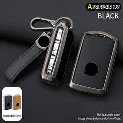 Zinc Alloy Leather Car Key Case Cover for Volvo S60 S90 XC40 XC60 XC90 V60 V90 T6 T8 Auto Key Shell Protection Accessaries