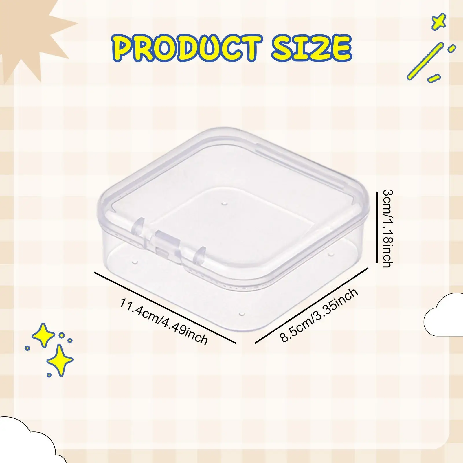 24x صندوق خرز حاوية تخزين شفافة للمجوهرات العناصر الصغيرة ترصيع الأذن #6