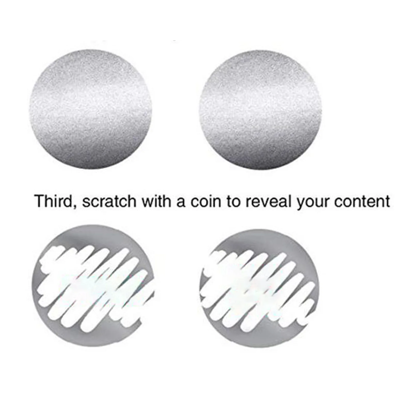 300 Pieces 1 Inch Round Scratch Off Labels for Making Custom Scratch Cards Reward Games and Interactive Prizes