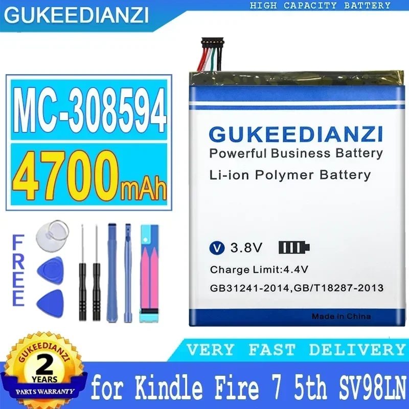 

Мобильный телефон батареи для Amazon Kindle, 4700 мАч, MC-308594, 5-го поколения, SV98LN, b01цвет27, 7-го поколения, 2017 портативный аккумулятор