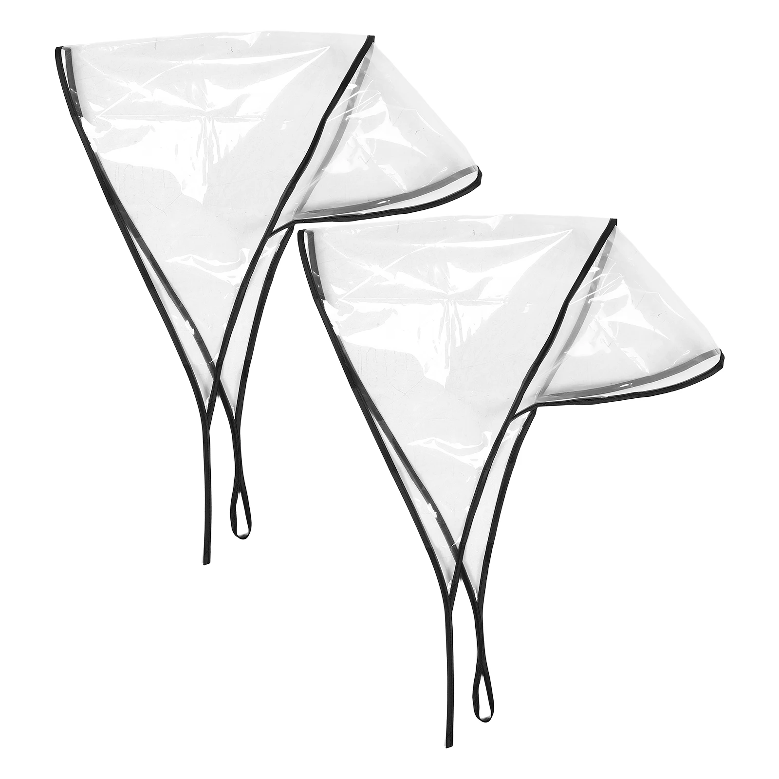 

2 PCS Water Proof Transparent Waterproof Rain Hat Women's or Bonnet with Plastic Visor