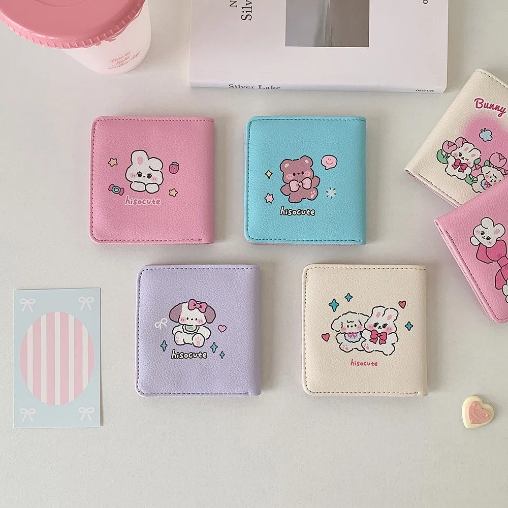 Foto Koreaanse fotokaarthouder Engelse letter Bunny Bear Dog PU Cartoon kaarttas portemonnee Idol fotokaart