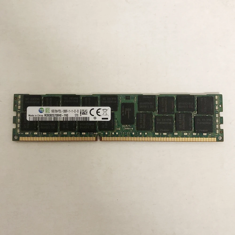 

1PCS For Samsung RAM 16GB 16G 2RX4 PC3L-12800R DDR3L 1600 Server Memory M393B2G70BH0-YK0