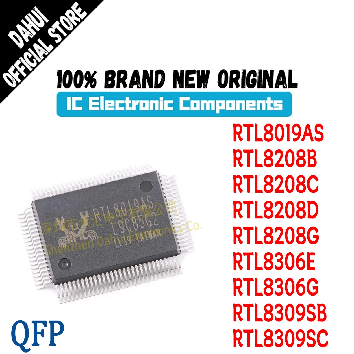 

Quality Brand New RTL8019AS RTL8208B RTL8208C RTL8208D RTL8208G RTL8306E RTL8306G RTL8309SB RTL8309SC IC MCU Chip QFP