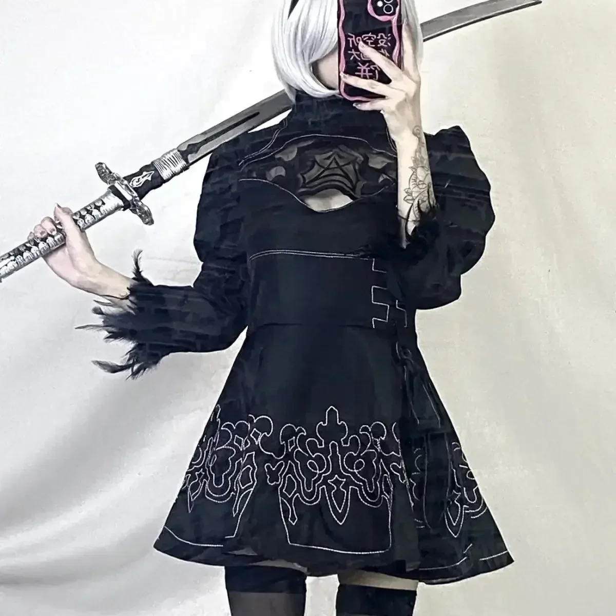

Hot Game NieR:Automata 2B's Virtuous Treaty Long Sword for Halloween Christmas Fancy Party Cosplay Props