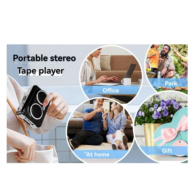 デュアルスピーカー付きフルカセットテーププレーヤー USB音楽テープからMP3コンバーターへの変換 プラグアンドプレイカセットプレーヤーコンバーター