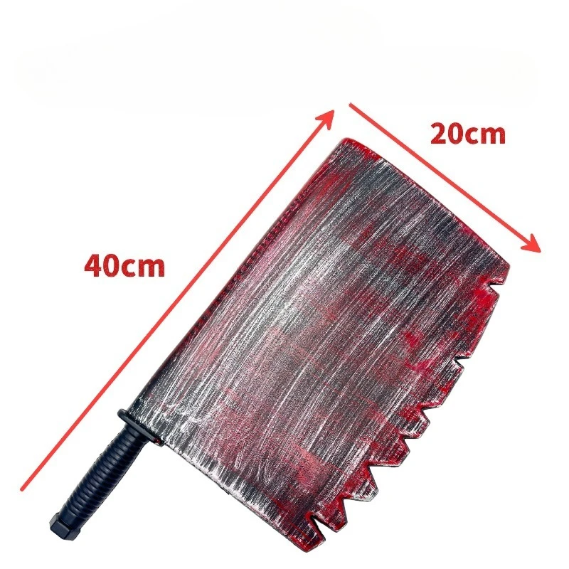 Cuchillo de cocina sangriento de plástico para Halloween, modelo de accesorios, periféricos de Cosplay, suministros para fiestas, regalos divertidos coleccionables, 40cm/15,75 pulgadas