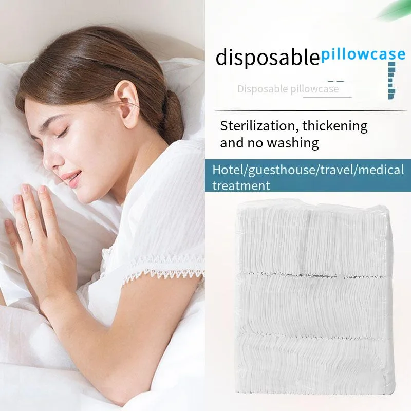 Disposable 20pcs Pillowcase Household Traveling Hotel White Comfortable Breathable Bedding Portable Simple Pillow Cover Daily