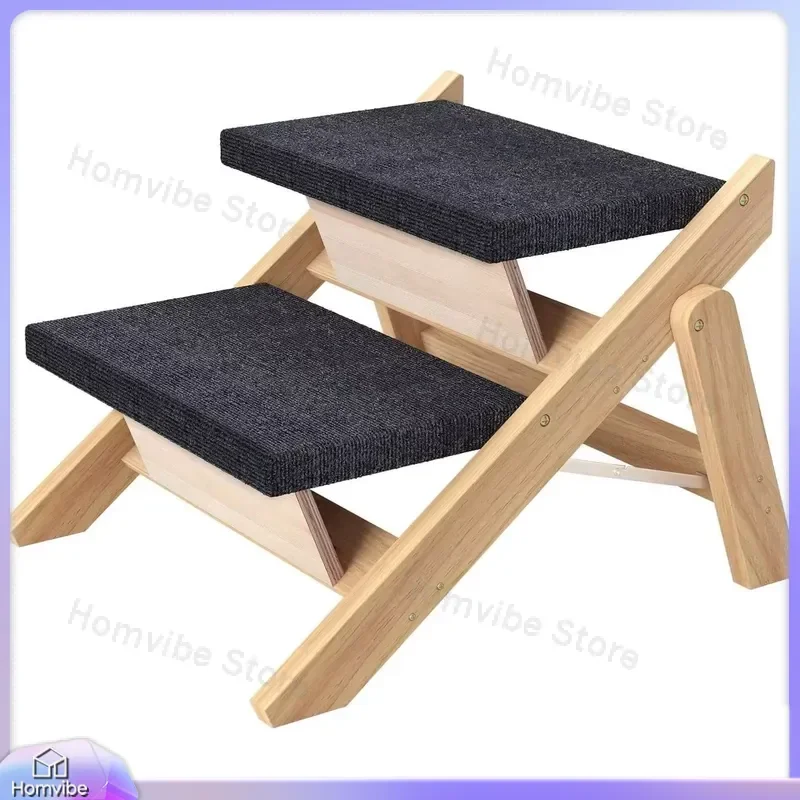 2 in 1 Non Slip Pet Stairs for Small Medium Dogs and Cats Foldable Dog Steps Portable Pet Ladder Indoor Outdoor Pet Furniture