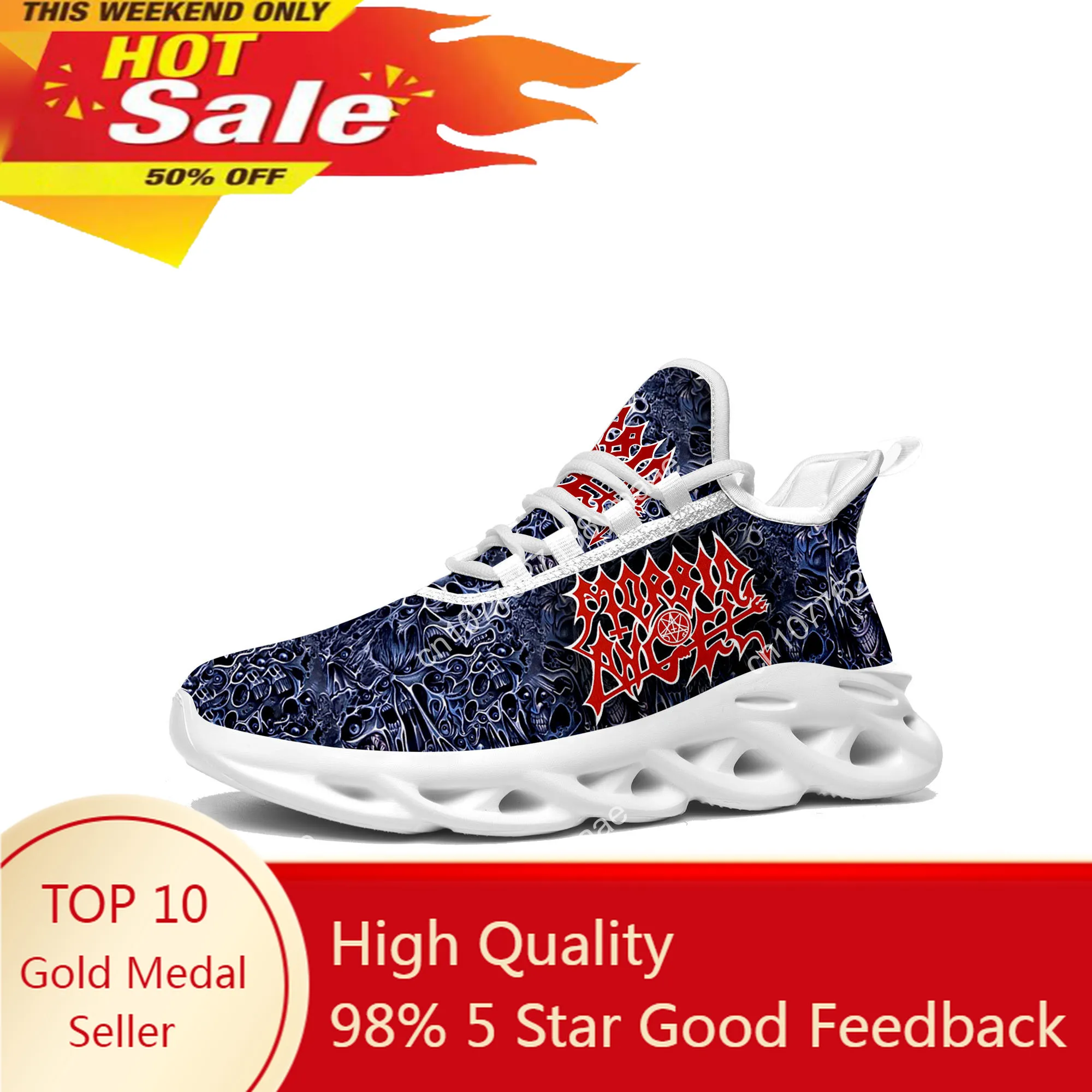 Morbid Angel Flats Sneakers Mens Womens Sports Running Shoes High Quality Sneaker Customization Shoe Lace Up Mesh Footwear White