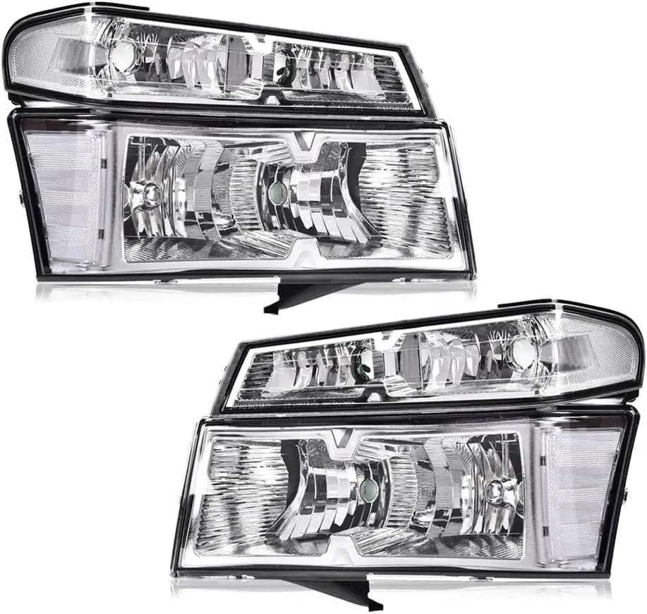 

Передние фары в сборе, совместимые с 2004-2012 GMC Canyon/Chevy Colorado, фары в сборе, бампер, 4 шт. L
