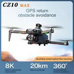 CZ10 GPS 2000M profesjonalny szerokokątny RC HD 8K kamera 5G WIFI zdalnie sterowanego samolotu silnik bezszczotkowy unikanie przeszkód Quadcopter dron