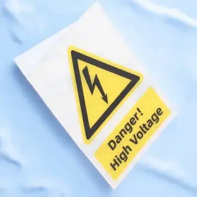 High Voltage Warning Label Sticker Caution Stickers Safety Sign with Electricity Signs