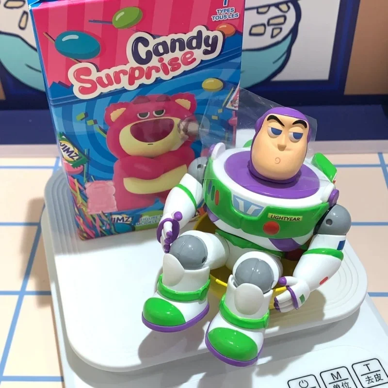 ดิสนีย์พิกซาร์ของเล่นเรื่องราวลูกกวาดเซอร์ไพรส์ชุดกล่องตาบอดโมเดล lotto Buzz Lightyear ของขวัญวันเกิดคนต่างด้าวของขวัญวันเกิดของเล่นการ์ตูนของขวัญ