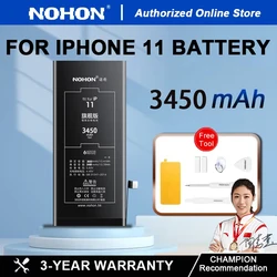 NOHON Nowa akumulator 0 cykli do iPhone 11 13 5 5S 6 6S 7 7Plus 8 8 Plus SE SE2 SE3 X XS XR XS 12 11 13 Pro MAX Naklejka Darmowe narzędzia