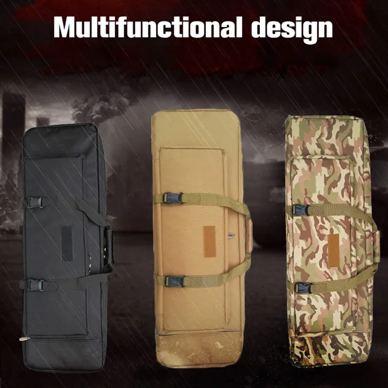 

Fishing Tackle Bag 2 Layer Fishing Rod Storage Fishing Bag Tactical Thickened Gun Bag Shooting Rifle Backpack