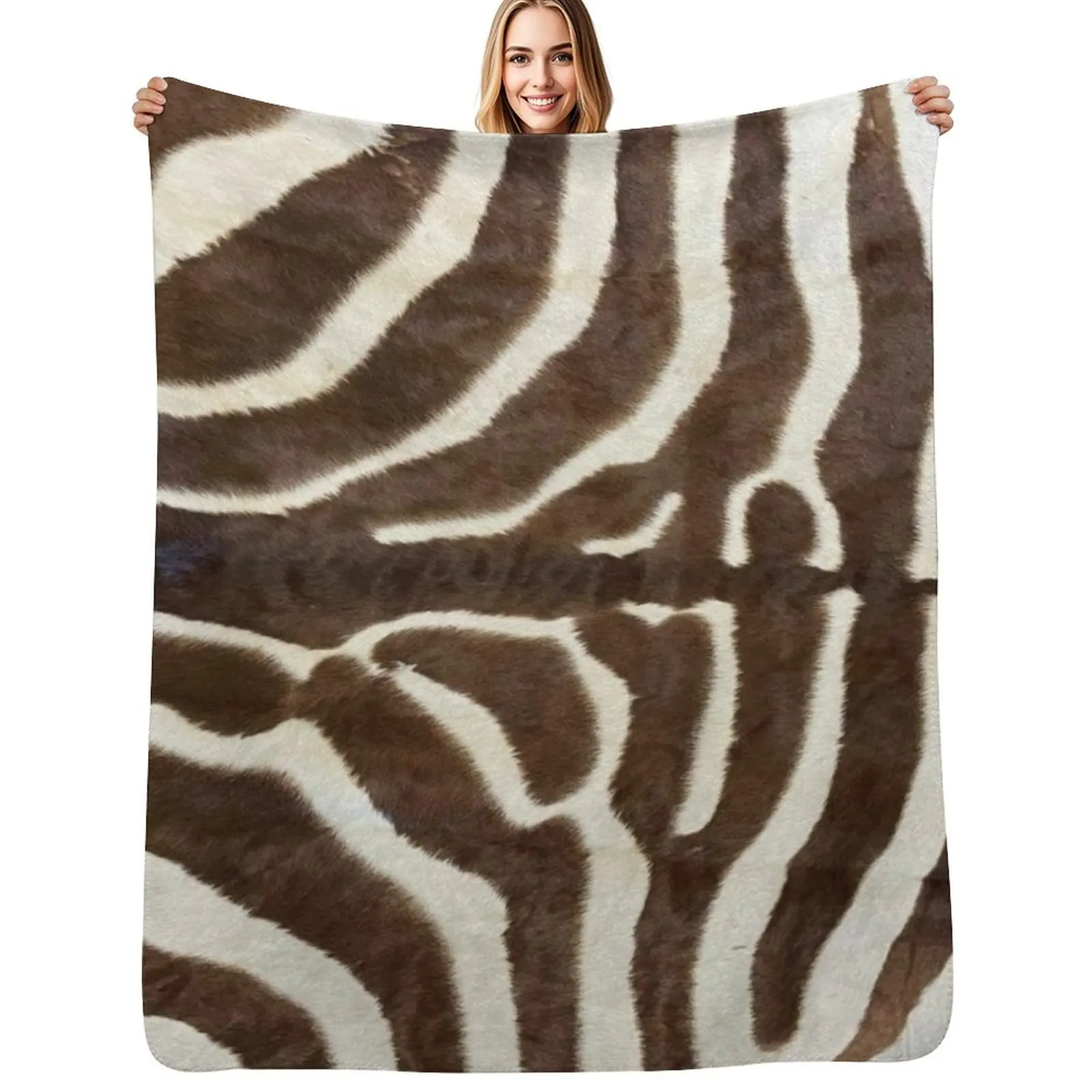 

Furry Zebra Butt Photo Throw Blanket Quilt Beach Decorative Sofa Blanket