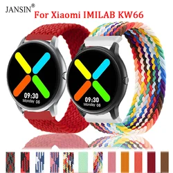 Nylon Braided Solo Loop Strap For Xiaomi IMILAB KW66 Band Bracelet Belt For imilab kw66 Watchband Replacement Wristband Correa