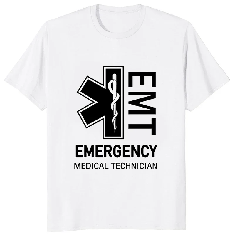 Service Ems Paramedic Cpr First Rescue Graphic T-Shirt Streetwear Casual Tees Emt Emergency Medical Technician stampato T-Shirt